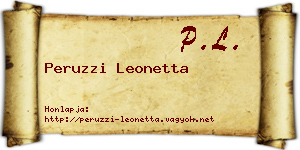Peruzzi Leonetta névjegykártya
